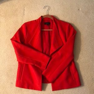 14 Talbots red open suit jacket